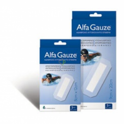 ALFA Gauze Αδιάβροχο Αυτοκόλλητο Επίθεμα 9x25cm 5τμχ